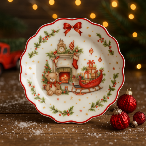 assiette à dessert de Noël