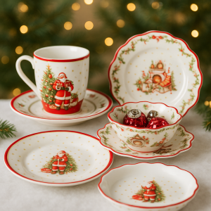 set de vaisselle de noel