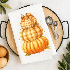 torchon d'automne citrouilles